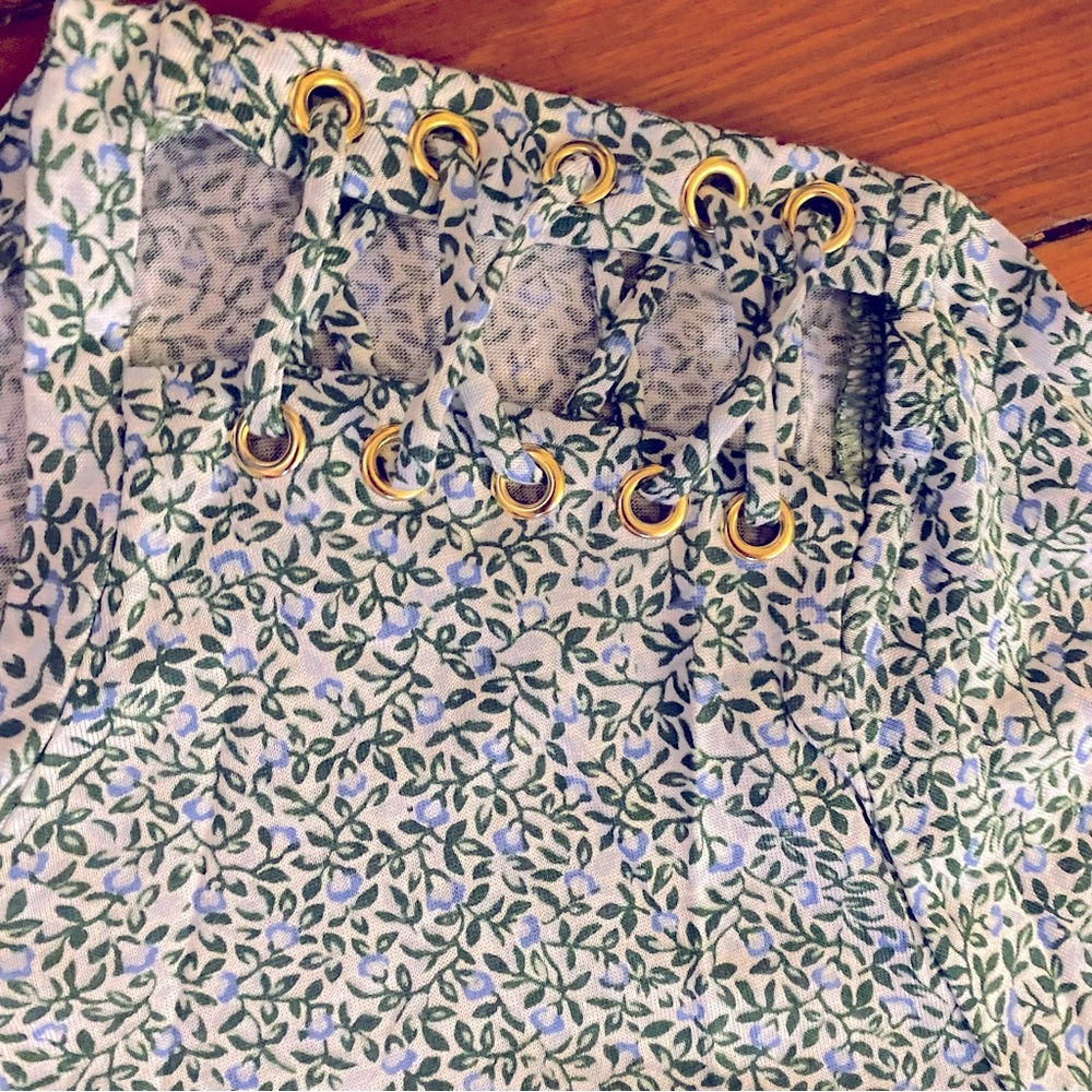 Michael Kors White Floral Crewneck Long Sleeve Shirt Size 3X NWT